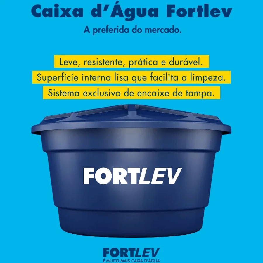 Caixa D'Água de Polietileno 5.000 Litros Fortlev Azul | Reservatório de Água em Petrópolis