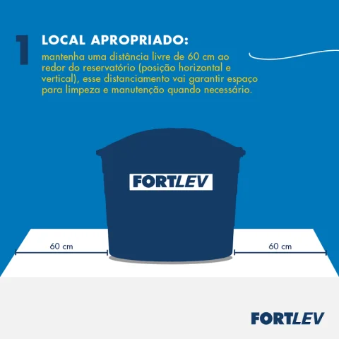 Caixa D'Água de Polietileno 500 Litros Fortlev Azul | Reservatório de Água em Petrópolis 6