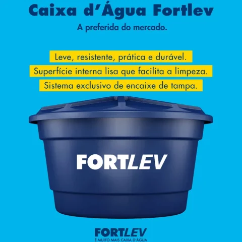 Caixa D'Água de Polietileno 500 Litros Fortlev Azul | Reservatório de Água em Petrópolis 5